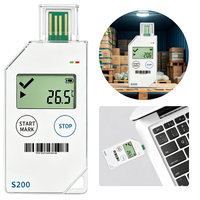 Registrador de Datos de Temperatura de Un Solo Uso S200 para Cadena de Frío de Alimentos y Farmacéuticos, USB PDF/CSV, 32,000 Registros, Monitoreo de Logística de Vacunas y Mariscos