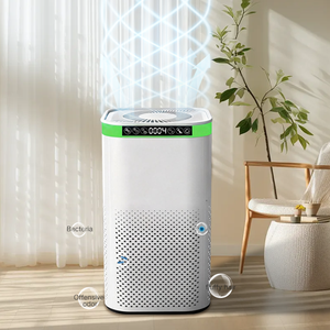 Purificateur d'air et ioniseur d'air avec filtre HEPA 13, design portable en plastique, élimine efficacement la fumée, les odeurs, les PM2.5, la poussière ultra-fine - Product Image 1