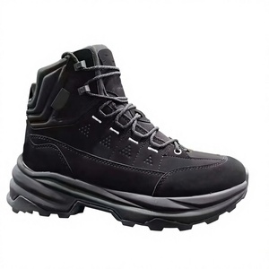 TSB85 Men High Top Suede <b>Hiking</b> <b>Boots</b> Winter Outdoor Waterproof Walking Shoes Black - Product Image 6