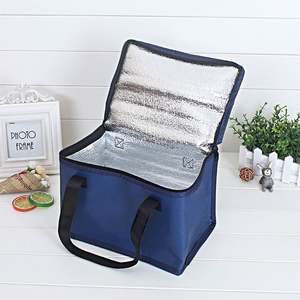 Sacs isothermes promotionnels personnalisés en non-tissé avec isolation en feuille d'aluminium, fermeture éclair, pour le transport et le shopping, sur mesure - Product Image 5