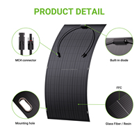 Panneau solaire flexible monocristallin pliable à 30 degrés ultra mince 100W 120W 150W 200W 240W