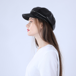 Sombrero Octogonal para <span class=keywords><strong>Mujer</strong></span>, Otoño e <span class=keywords><strong>Invierno</strong></span>, Estilo Británico Retro, Sombrero de Pato, Moda, Boina de PU, <span class=keywords><strong>Amazon</strong></span> - Product Image 3