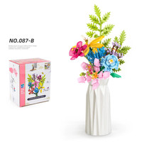 Vente en gros Jeu de briques de construction pour enfants Bouquet de roses Jouets Blocs de construction Fleurs