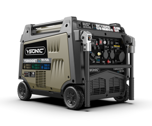 เครื่องกำเนิดไฟฟ้า YSONIC สตาร์ทด้วยระบบไฟฟ้า ใช้ได้สามระบบเชื้อเพลิง กำลังไฟ 9000 วัตต์ แบบพกพา รองรับแก๊สธรรมชาติ - Product Image 1