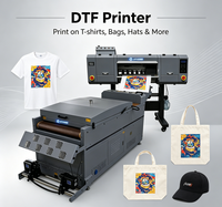A1 60cm Printer Inkjet DTF All-in-One Paket Lengkap Double Head I3200 Penggoyang Bubuk Pengering Otomatis Tinta DTF Baru Garansi 1 Tahun