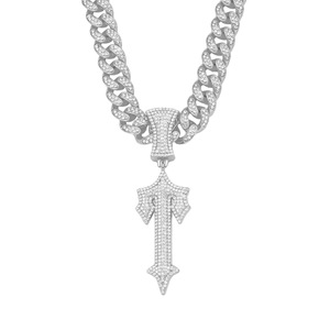 Nouveau Collier Pendentif Épée Hiphop Rétro en Strass 2026, en Alliage Plaqué Or, pour Hommes, Bijoux de Mode, Vente en Gros - Product Image 6