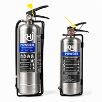 Extincteurs portatifs à poudre sèche en acier inoxydable personnalisés certifiés ISO 7165, 4-5 kg et 6 kg, décharge en 8-15 secondes, garantie de 12 ans