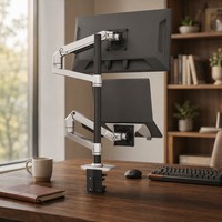 Bras de moniteur Vente Ascenseur rotatif Bras multi-écran Support d'ordinateur de bureau Support pour ordinateur portable Support de moniteur