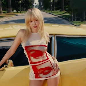 Lưới in hiển thị dừng nhìn mùa hè quần áo cap Casual Slit Dresses - Product Image 4