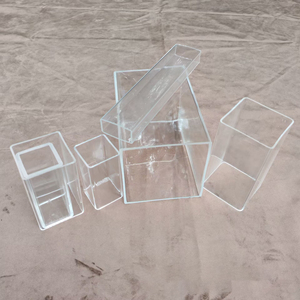 Tubo Cuadrado de Vidrio Acrílico Orgánico Transparente de 3 mm de Espesor, Tubo Cuadrado Hueco para Iluminación, Personalización - Product Image 4