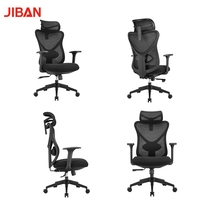 Chaise de bureau de direction au design moderne, pivotante, ergonomique, avec accoudoirs fixes, en maille, confortable pour le bureau à domicile et l'atelier