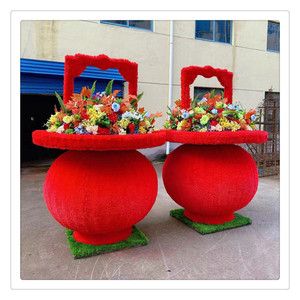 D102 Decoración Floral Festiva, Cesta <span class=keywords><strong>de</strong></span> Flores Artificiales, Boda, Festival <span class=keywords><strong>de</strong></span> Primavera, Pascua, Artesanía Elegante Pintada a Mano, Arte Paisajístico - Product Image 5