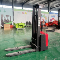 Livraison rapide empileur de palettes chariot élévateur électrique élévateur élévateur à palettes 1500kg 2000kg gerbeur semi-électrique le moins cher