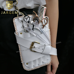 Fourniture de sacs à ciseaux à cheveux personnalisés en cuir, sac de coiffure de <span class=keywords><strong>salon</strong></span>, sac de barbier à vendre - Product Image 5