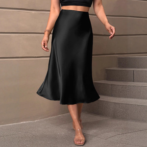 Falda Primavera Verano Elegante Transpirable de Lujo Antiarrugas Cintura Alta Línea A Poliéster <span class=keywords><strong>Y2</strong></span> - Product Image 1