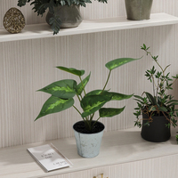 Feuillage Artificiel Écologique de Haute Qualité, Feuilles d'Arum Vertes, Résistantes aux UV, pour Décoration Maison, Bureau, Fleurs, Branches, Extérieur