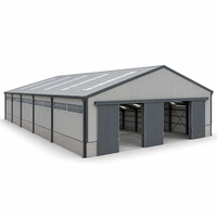 Structure en acier préfabriquée, panneaux sandwich en acier, garage, hangar, atelier, entrepôt, ferme, villa, abris extensibles modernes