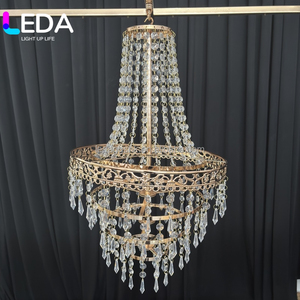 LEDA Chandelier de table en fer pour mariage, best-seller, avec bougies interchangeables, idéal pour la décoration d'événements et de fêtes d'anniversaire - Product Image 2