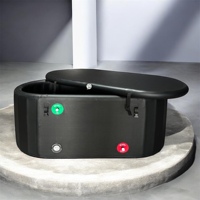 Baignoire à glace portable pour athlètes avec refroidisseur d'eau 1/2HP, compresseur Sanyo et pompe à aubes, piscine de cryothérapie 300L pour la remise en forme en extérieur