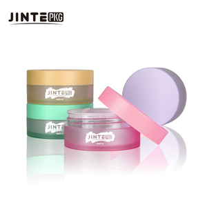 Bocaux plats en plastique PETG de 2 oz avec couvercle de couleur personnalisée pour <span class=keywords><strong>beurre</strong></span> corporel, masque capillaire, emballage cosmétique - Product Image 5