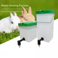 Fontaine à eau automatique pour lapins Chuangduo CD-500ml en plastique haute rigidité avec abreuvoirs à tétine pour animaux de ferme