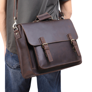 DUJIANG mallette classique en <span class=keywords><strong>cuir</strong></span> véritable pour <span class=keywords><strong>ordinateur</strong></span> portable <span class=keywords><strong>sac</strong></span> de luxe vintage 15 <span class=keywords><strong>pouces</strong></span> <span class=keywords><strong>sac</strong></span> à main pour hommes à usage professionnel - Product Image 1