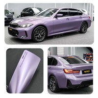 Film de protection de peinture (PPF) pour voiture en vinyle TPU violet brillant, film de changement de couleur 1,52*15m