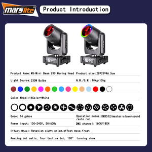 Mini 230w Beam Light Moving Head Light Lyres Beam 230 Mini DJ Disco <strong>Sharpy</strong> 7r Mini Beam 230 Moving Head Stage Lights bar Concert - Product Image 4