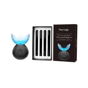 Portable Wireless <b>Teeth</b> <b>Whitening</b> Kit with 16 LED Blue Accelerator Light Fresh Mint Flavor 2ml Pen Volume for Home Use - Product Image 2