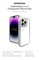 Haute Qualité 3in1 TPU PC 3D Blancs Personnalisés Clair Sublimation Téléphone Cas pour iPhone pour Samsung pour Xiaomi