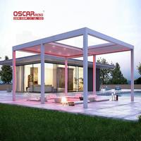 Pergola motorisée rétractable en aluminium robuste 12x24 pour jardin, patio et cour arrière