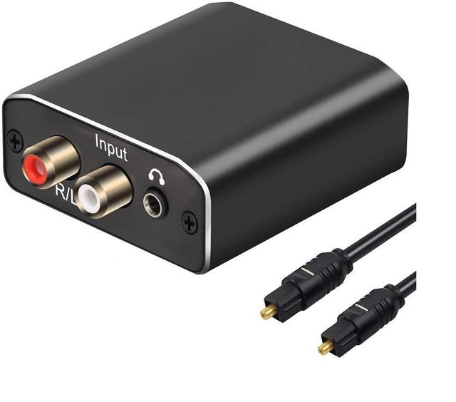 Household Digital to Analog Audio Converter with for Output Features RCA Ports for Video and Audio Conversion Metal & Plastic