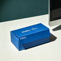 Boîte d'expédition pour vêtements avec logo personnalisé, bande déchirable, fermeture éclair, insert en papier personnalisable, marquage à chaud et pelliculage mat