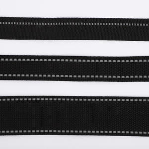 Nastro Riflettente in Polipropilene Nero da 20mm 25mm 38mm di Larghezza, Nastro Glitterato per Borse, Indumenti, Collari per Cani - Product Image 2