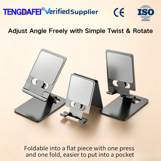 High Quality Solid Carbon Steel Phone Stand 360 Rotation Foldable Desktop Lazy Bracket for Mobile Phone Tablet Live Show