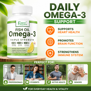 Complément Alimentaire Huile de Poisson Oméga-3 Haute Puissance Arôme Citron, 120 Capsules Molles, avec EPA et DHA pour la Santé du Cœur et du Cerveau - Product Image 2
