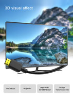 Câble HDMI 4K ultra-fin OD 4,8 mm en gros, 18 Gbit/s, haute vitesse, mince, 4K60Hz, 3D, 8 canaux audio, cordon vidéo en PVC moulé pour TV