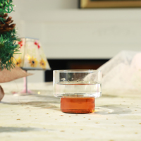 Ensemble cadeau de Noël, verres à boire en verre borosilicate coloré, emballage et logo personnalisés, joli verre à boire