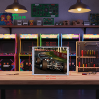 Monitor Game Skill Bally POG 19-Inci 60Hz 4:3 Bingkai Logam Monitor Gaming Tipe Pemasangan Open Frame/VESA Layar Konsol Arcade