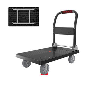 Plate-forme de <span class=keywords><strong>chariot</strong></span> d'entrepôt <span class=keywords><strong>pliable</strong></span> en usine robuste de 550 <span class=keywords><strong>kg</strong></span> chariots et chariots à poussoir à main pliants - Product Image 4