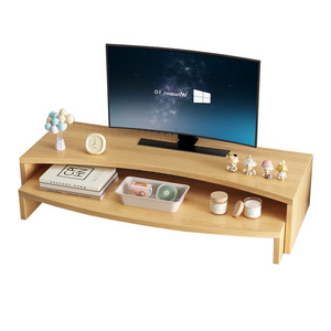 Computer <b>Riser</b> Stand Rectangle 2nd Floor Standing Type Office Organizer <b>Desktop</b> Storage Rack - Product Image 4