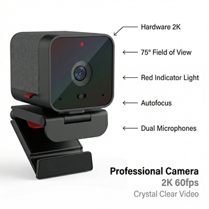 <span class=keywords><strong>Webcam</strong></span> JWC038 4K à résolution claire avec correction automatique de la lumière et capteur Sony pour PC, streaming en <span class=keywords><strong>direct</strong></span>, cours en ligne, vidéo - Product Image 3