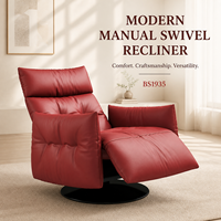 Fauteuil inclinable manuel moderne OEM/ODM à base en acier au carbone, idéal pour salon, salle à manger, hôtel, bureau à domicile – Vente directe usine