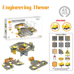 Piste de course électrique sur rail à thèmes multiples Jouets d'assemblage en plastique Puzzle de ville éducatif Blocs de construction pour enfants Cadeaux - Product Image 4