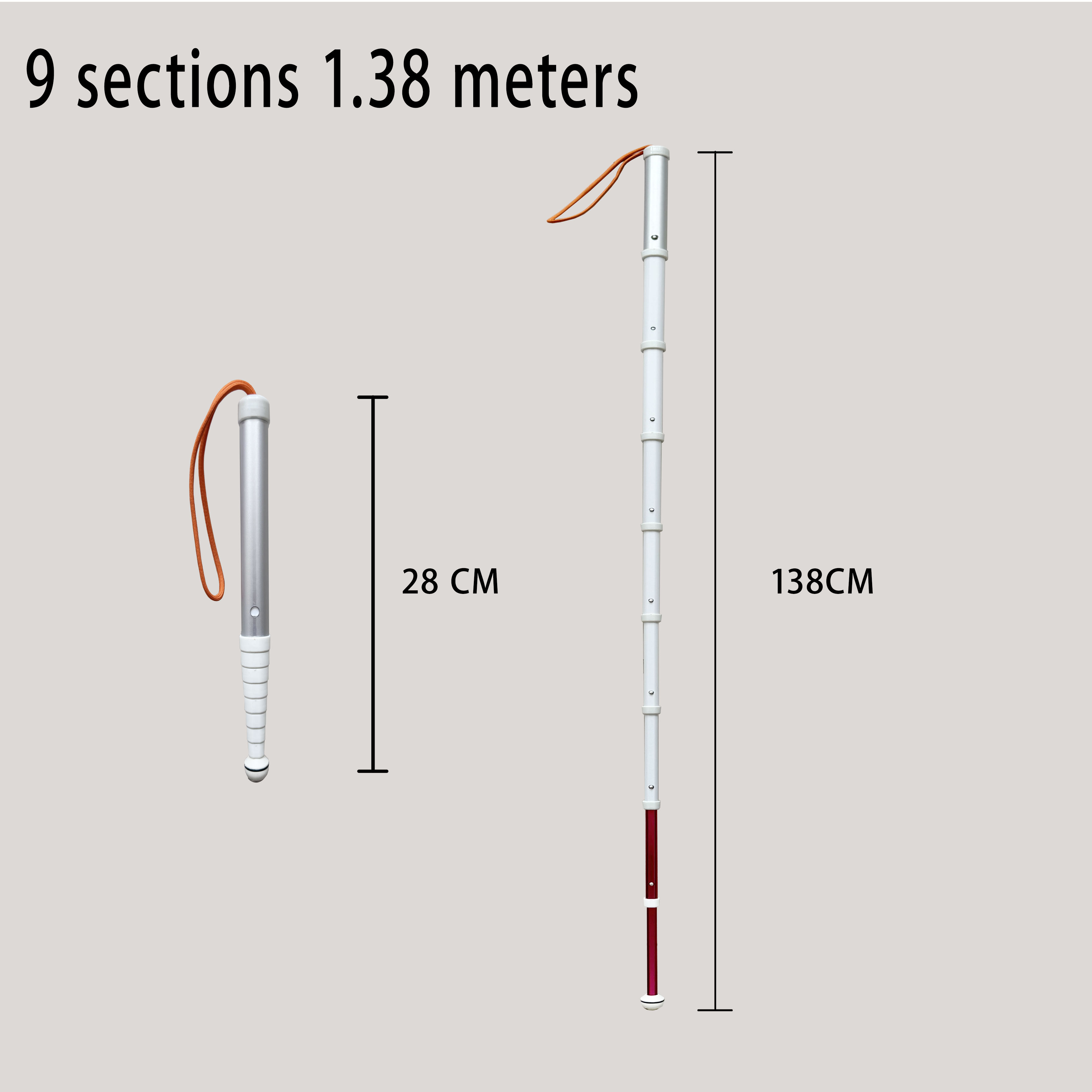 9 sections 1,38 mètres