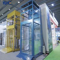 Ascenseur résidentiel à prix d'usine N800 avec cabine en verre trempé et porte en verre trempé