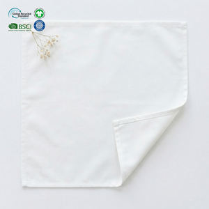 Custom Wash Label White 20x20 Inch Waterproof Eco-Friendly Reusable Dinner Napkins Poly Cotton Blend Wedding <b>Table</b> Setup - Product Image 1