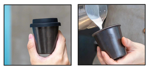 Tasses à café expresso réutilisables biodégradables de 3 oz avec logo personnalisé, tasses à thé de voyage - Product Image 3