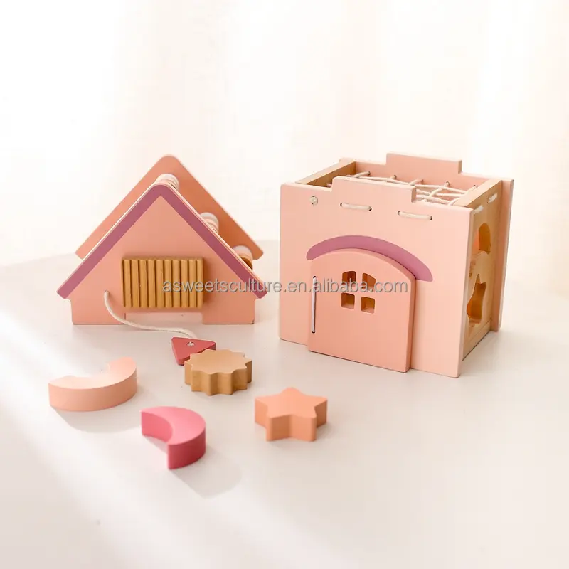 Asweets 2023 nouveau design en bois occupé maison jouet forme caognitive perles montessori sensoriel mini jouets jeu éducatif pour les enfants