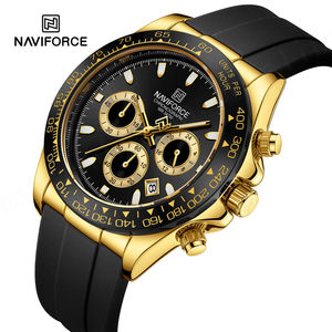 Reloj NAVIFORCE 8054 de Cuarzo para Hombre, Deportivo, Caja de Aleación, Correa de Acero Inoxidable y Silicona, Cronógrafo de Lujo, Fecha, Resistente al Agua - Product Image 5